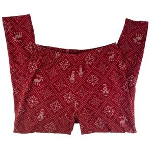 Sweetlegs Red Holiday Snowflake Leggings - Size PLUS2 (22-28)